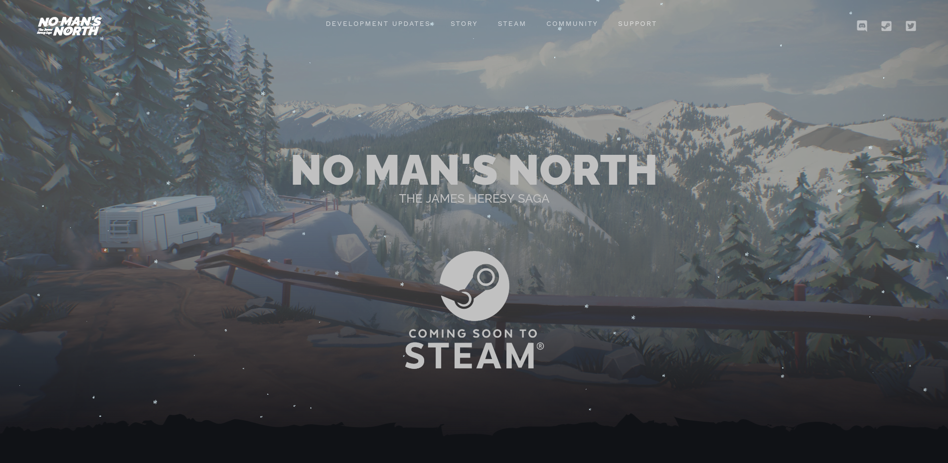 Screenshot of No Man's North website