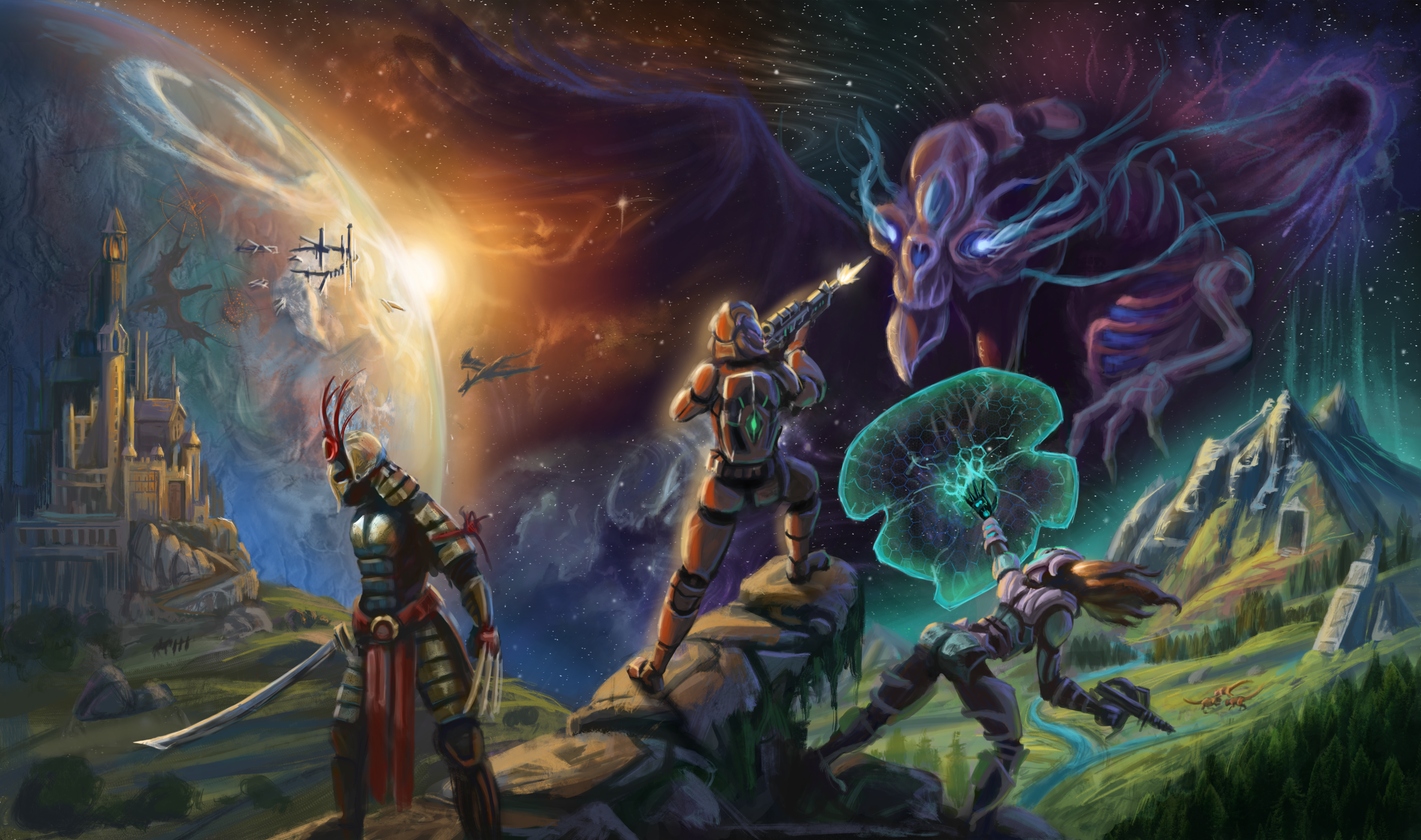 Concept art for Virtuverse by Keegan