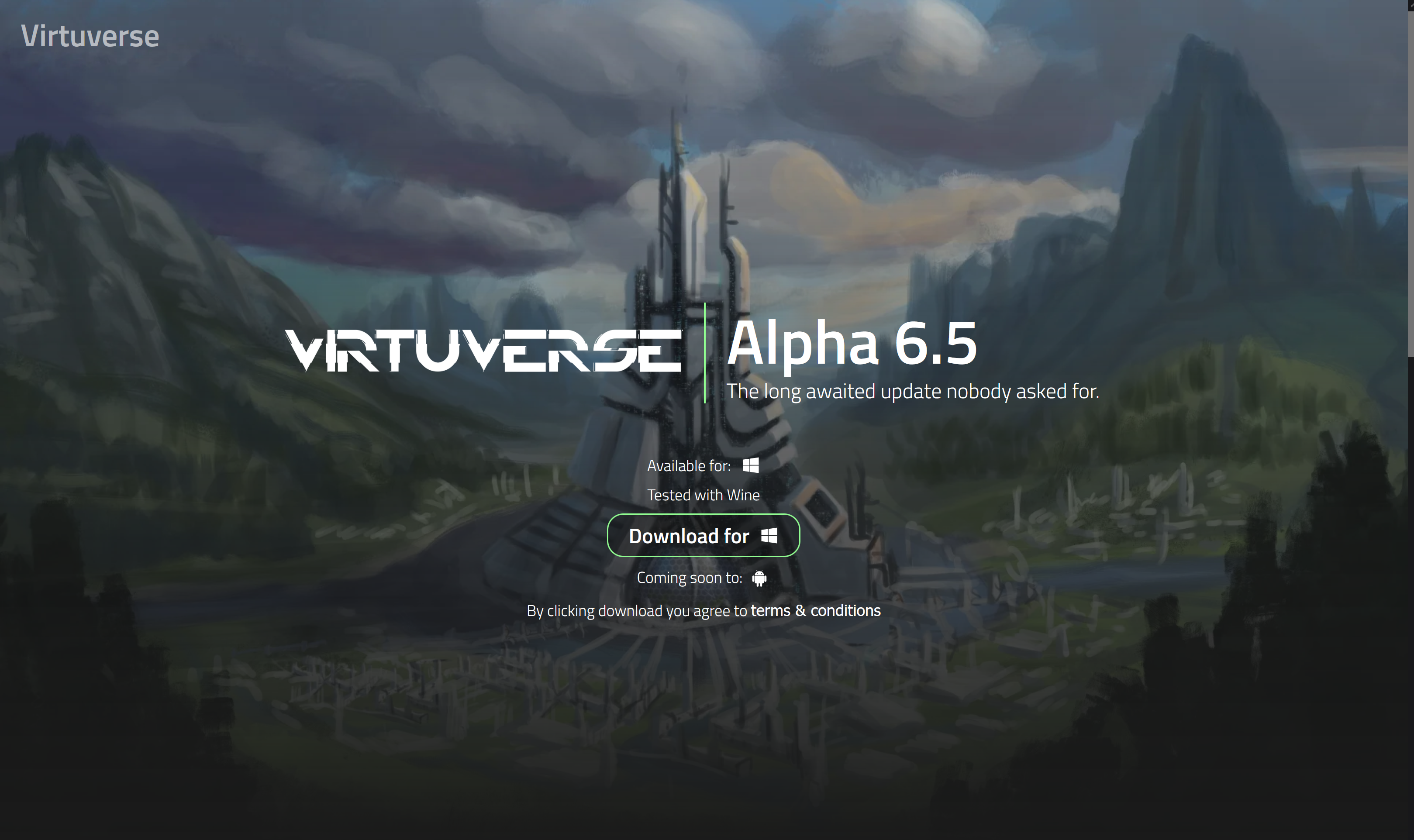 Screenshot of april.virtuverse.io homepage